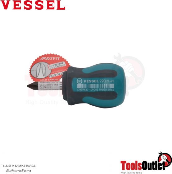 MEGADORA Stubby Screwdriver ไขควงหัวโต (แฉก) Vessel model 920+1x25 #125753