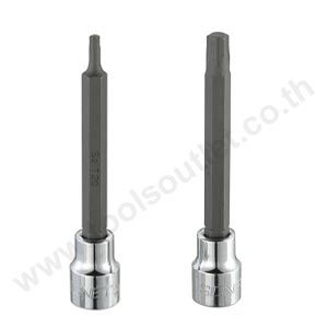 3/8" DR. T15 TORX LONG BIT SOCKETS , 100MML บ๊อกซ์เดือยโผล่ยาว 100 มม. SQ.3/8" - T15 SIGNET #22962