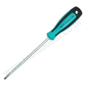 FLAT 3.0-80 HEX BLAD TWO-TONE SCREWDRIVER ไขควงปากแบน (-) 3.0X80 มม. SIGNET #52401