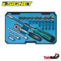 1/4” 31PCS SOCKET SET (ERGO HANDLE RATCHET) บ๊อกซ์ ชุด 31อัน/ชุด SIGNET #11739-1