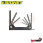 8 PC FOLDING BALL POINT HEX KEY SET ประแจหกเหลี่ยมหัวบอลแบบพับเก็บได้ 8 อัน SIGNET #36282