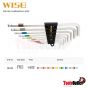 SUPER BALL WRENCH หกเหลี่ยมหัวบอลสีขาว9อันชุด WISE รุ่น SBL-900 1.5-10 มิล
