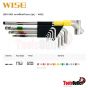 SUPER BALL WRENCH หกเหลี่ยมหัวบอล9อันชุดพร้อมด้ามขัน WISE รุ่น SBR-1000-1.5-10 มิล