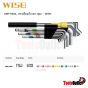 SUPER BALL WRENCH หกเหลี่ยมหัวบอล 9 อันชุดพร้อมด้ามขัน WISE รุ่น SBR-1000L-1.5-10 มิล