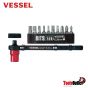 RATCHET/MAGNETIC SCREW CATCHER(HEX) ด้ามฟรีหัวไขควงชุดพร้อมปลอกแม่เหล็ก Vessel รุ่น TD-73MC