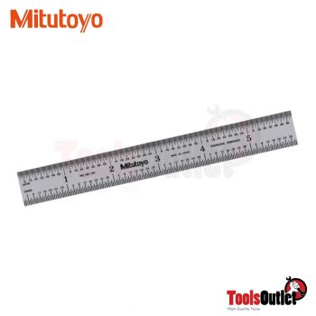 Steel Rule-Wide Rigid Rule ฟุต SUS Mitutoyo รุ่น 182-105 ขนาด 6"/150 มิล