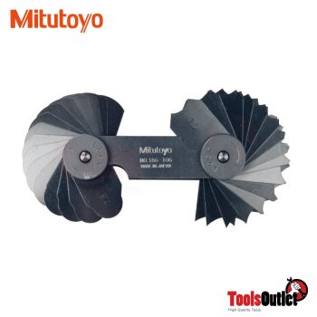 Radius Gauge เกจวัดรัศมี32ใบชุด Mitutoyo รุ่น 186-106 ขนาด 7.5-15 มิล