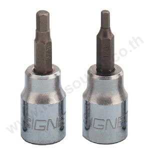 1/2" DR. HEX BIT SOCKET 4 MM, 55MML บ๊อกซ์เดือยโผล่ยาว 55 มม SQ.1/2" - หกเหลี่ยม 4 มม SIGNET #23884