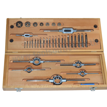 Hand Tap Sets,Round Dies and Tools Sets ชุดต๊าปและดายต๊าปเกลียวไฮสปีดพร้อมด้าม BAER รุ่น 264800301