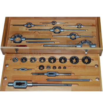 Hand Tap Sets,Round Dies and Tools Sets ชุดต๊าปและดายต๊าปเกลียวไฮสปีดพร้อมด้าม BAER รุ่น 264800701