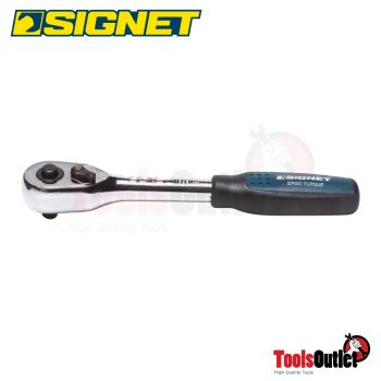 1/4” TEETH L-65 RATCHET WITH TWO TONE COLOR INJECTION HANDLE ด้ามฟรี 150MM SIGNET #11595