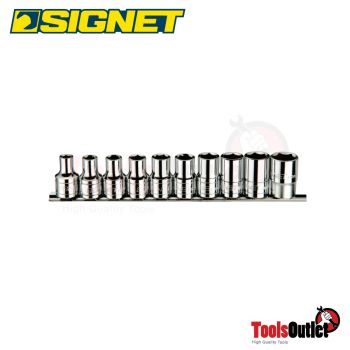 1/2” DEEP SOCKET W/CLIP RAIL METRIC ลูกบ๊อกซ์ยาว 6 เหลี่ยม 1/2”ชุด SIGNET