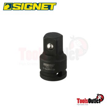 3/8" DR. IMPACT 1/2" ADAPTOR ข้อเพิ่มบ็อกซ์ลม SQ. 3/8" - 1/2" SIGNET #22512