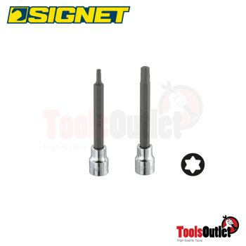 3/8” TORX LONG BIT SOCKETS , 100MML บ๊อกซ์เดือยโผล่ยาว 100 มม. 3/8” - TORX SIGNET