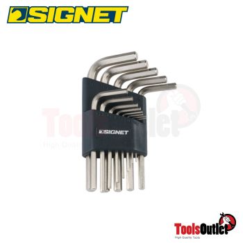 13 PC SHORT HEX KEY METRIC WRENCH SET ประแจแอลหกเหลี่ยมชุด 13 อัน 0.7-6 มม. SIGNET #35064