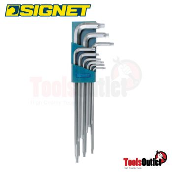 9 PC TORX  EXTRA LONG MIRROR FINISH SATIN ประแจแอล TORX แบบยาวพิเศษ 9 อัน (T10-T50) SIGNET #35225