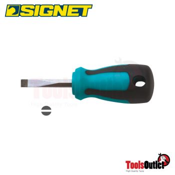 FLAT 6.0-38 MM STUBBY SCREWDRIVER	ไขควงปากแบน (-) 6.0X38 มม. SIGNET	 #52420