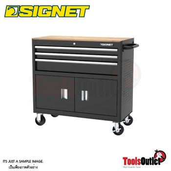 39 in 3 DRAWER TROLLEY WITH 2 DOORS รถเข็นเครื่องมือ SIGNET รุ่น 54449