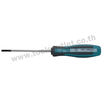 MEGADORA Thin Shank Screwdriver ไขควง แบน ยาว Vessel รุ่น 910-3x75 #125746