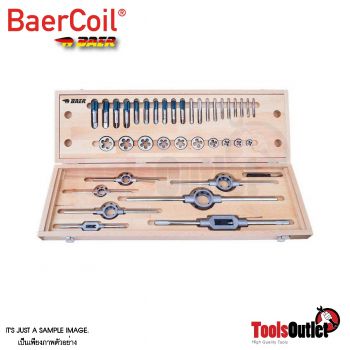 Hand Tap Sets,Round Dies and Tools Sets ชุดต๊าปและดายต๊าปพร้อมด้าม M5-M20 BAER รุ่น 264800501