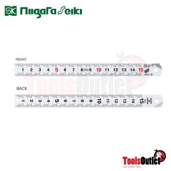 Kaidan (Ziggurat) Catch-up Scale 15 cm ไม้บรรทัดมิลล้วนแสตนเลสแบบหยิบจับง่าย SK Niigata Seiki รุ่น CU-15KD