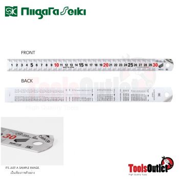 ไม้บรรทัดมิลล้วนแสตนเลสแบบหยิบจับง่าย SK Niigata Seiki รุ่น CU-30KD