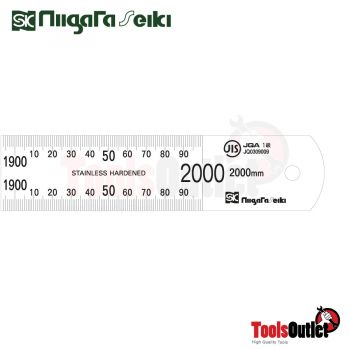 Metal Rules ไม้บรรทัดสแตนเลสมิลล้วน SK Niigata Seiki รุ่น ST-2000 (2000 มม.)