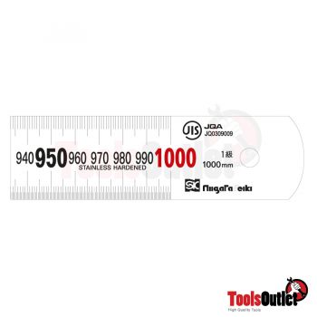 Metal Rules บรรทัดสแตนเลสมิลล้วน 1000 มม. SK Niigata Seiki รุ่น SV-1000