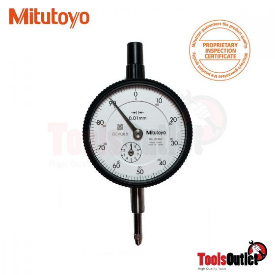 Dial Gauge ไดอัลเกจ Mitutoyo รุ่น 2046A-09 (0-10X0.01 มม.)