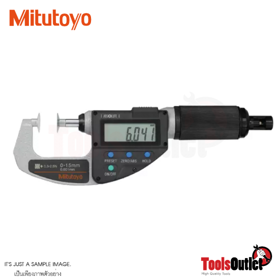 Disk Micrometers ไมโครมิเตอร์ดิจิตอล (0.001X0-15มิล) Mitutoyo รุ่น 227-221-20