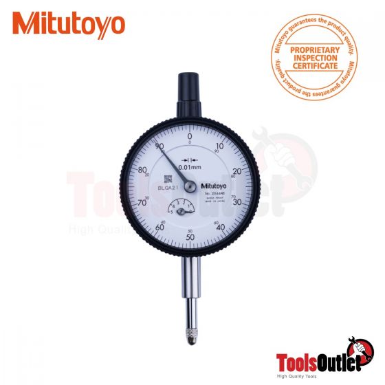 Dial Gauge ไดอัลเกจฝาหลังเรียบ Mitutoyo รุ่น 2044AB (0-5X0.01 มม )