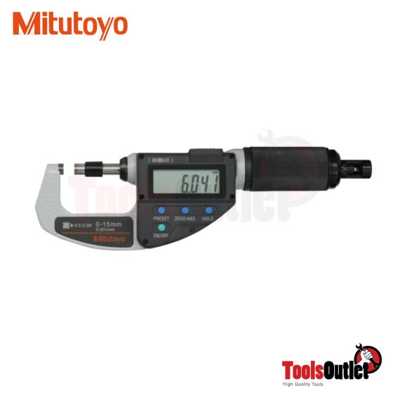 Digimatic Micrometers ไมโครมิเตอร์ดิจิตอล Mitutoyo รุ่น 227-201-20 (0.001X0-15มิล)