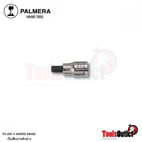 Vasos con Puntas Hexagonales Cortos ลูกบ๊อกเดือย6เหลี่ยมรู 1/2"  ขนาด 4 มิล PALMERA รุ่น 258.435