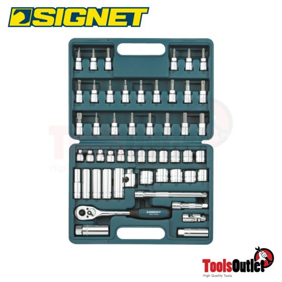 3/8” 52PCS MM SOCKET SET W/ERGO RATCHET บ๊อกซ์ชุด 52 อัน/ชุด 3/8” SIGNET #12756-1