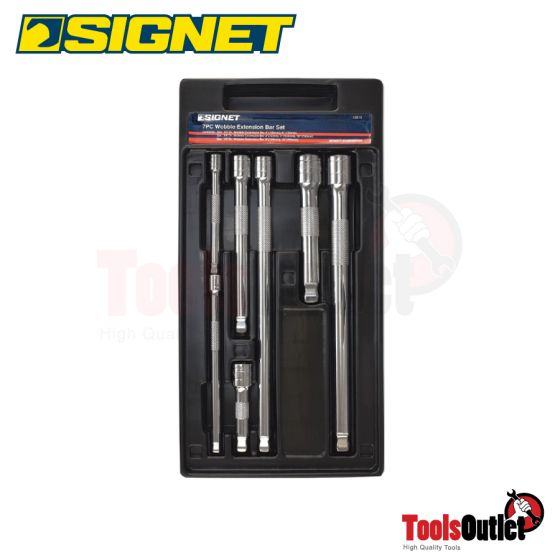 1/4”-3/8”-1/2” 7 PCS. WOBBLE EXTENTION SET ชุดข้อต่อหักมุม 1/4”-3/8”-1/2” 7 อัน SIGNET #13518