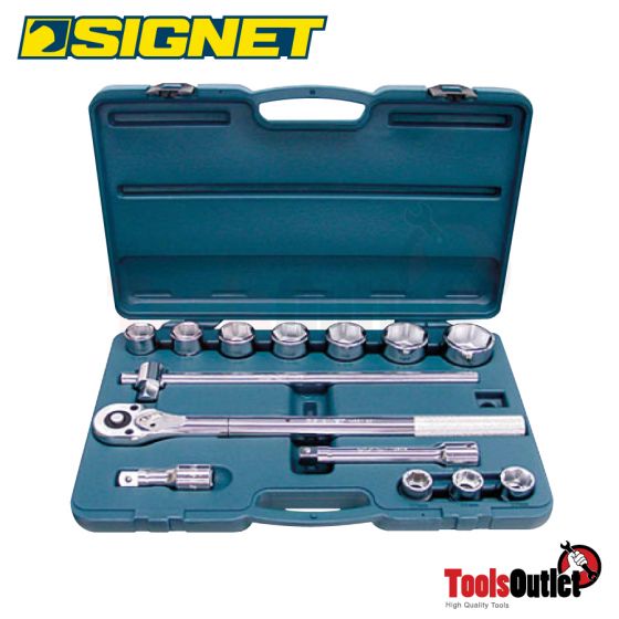 3/4" DR. 15 PC MM SOCKET SET บ็อกซ์ชุด 15 อัน SQ.3/4" SIGNET #14715