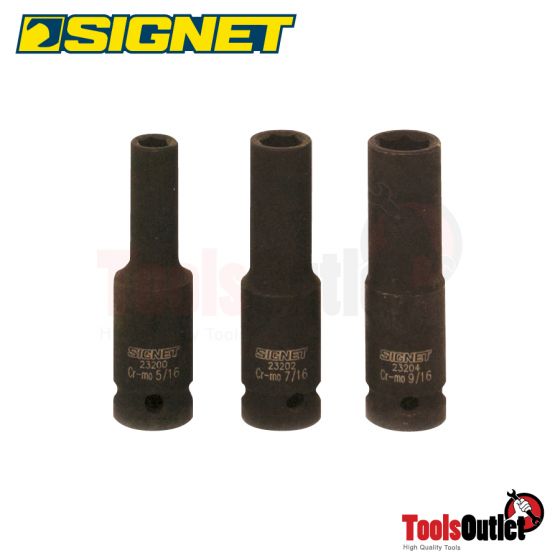 1/2” DEEP IMPACT SOCKET ลูกบ๊อกซ์ลมยาว 6 เหลี่ยม 1/2” SIGNET