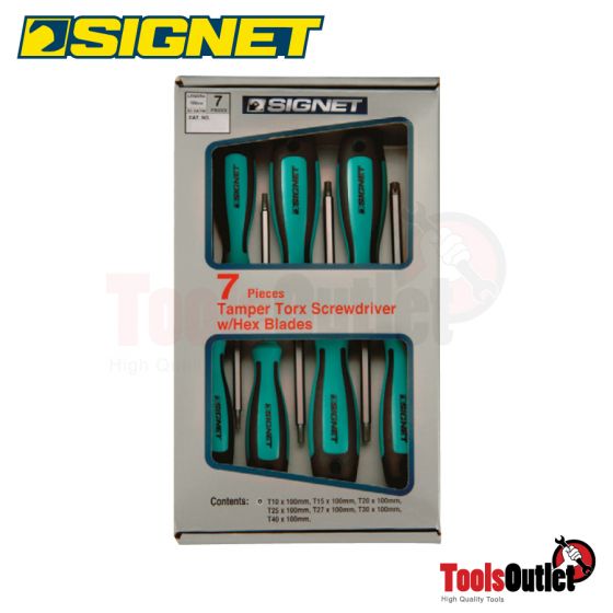 7 PC TAMPER TORX TWO-TONE SCREWDRIVER SET ไขควงชุด 7 อันTORX SIGNET  #52478