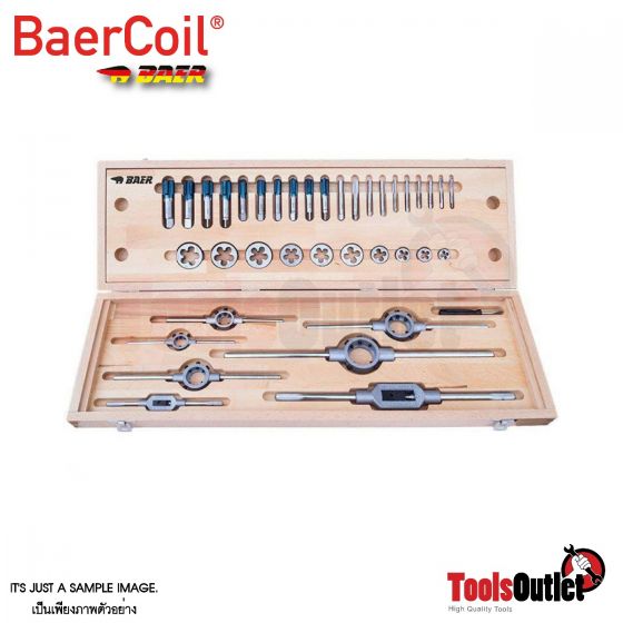 Hand Tap Sets,Round Dies and Tools Sets ชุดต๊าปและดายต๊าปพร้อมด้าม M5-M20 BAER รุ่น 264800501