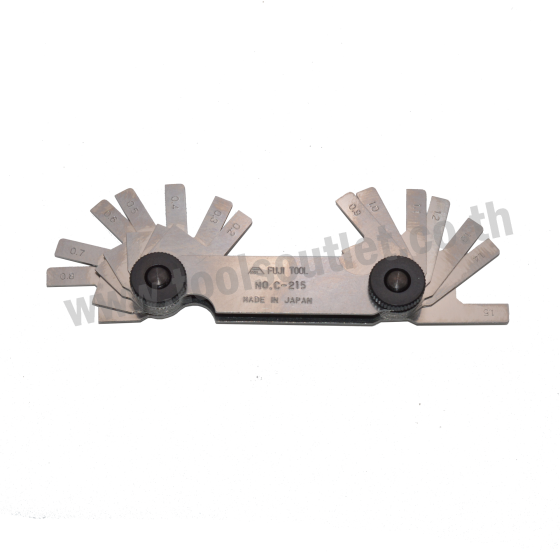Chamfer Measuring Gauge เกจวัดมุมแชมเฟอร์(แสตนเลส) 15ใบ/ชุด Fujitool รุ่น C-163