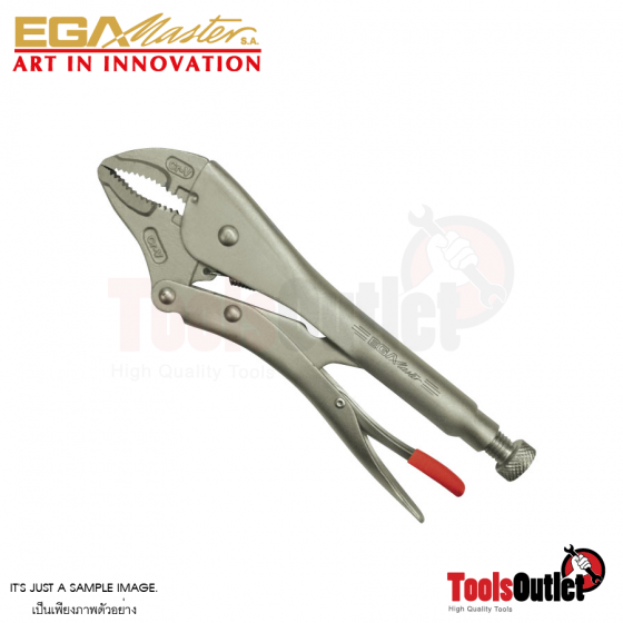 GRIP PLIER CURVED JAW WITHOUT WIRE CUTTER คีมล็อคปากโค้ง EGAMASTER 9" #62261