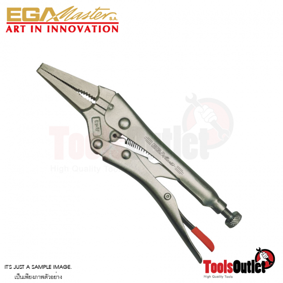 LONG NOSE JAWS GRIP PLIER TITACROM® คีมล๊อกปากแหลม EGAMASTER 8.5" #62486