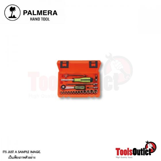 Socket bit set บ๊อก 12 อันชุดรู1/4"-6เหลี่ยม 1/8-9/16" PALMERA รุ่น 249.618/P