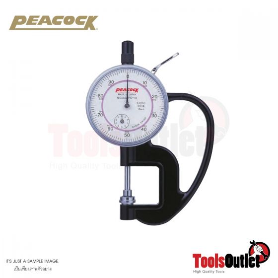 Dial Gauge ไดอัลวัดความหนา Peacock รุ่น PG-10 ขนาด 0.01X0-10 มิล