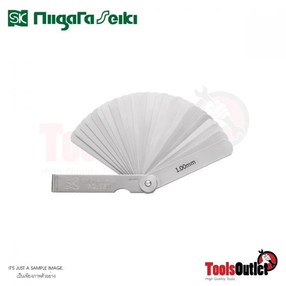 Thickness gauge (110977) ฟิลเลอร์เกจ 150mm 19 ใบชุด SK รุ่น 150ML (0.01-1.00mm)
