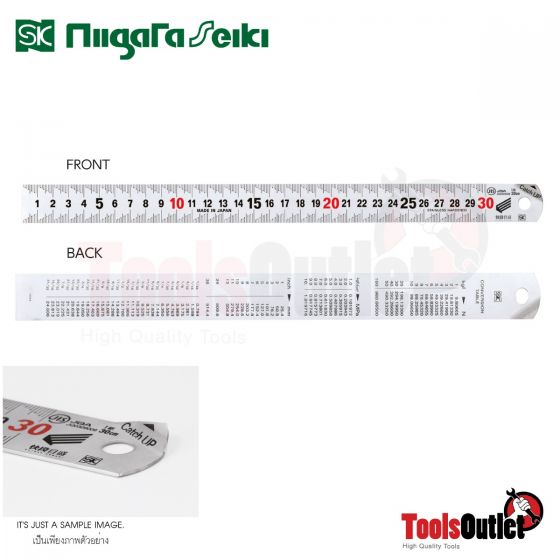 Kaidan (Ziggurat) Catch-up Scale 30 cm ไม้บรรทัดมิลล้วนสแตนเลสแบบหยิบจับง่าย SK Niigata Seiki รุ่น CU-30KD