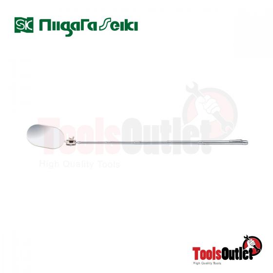 Magnifying Inspection Mirror With Telescopeing Oval 50x25 mm (011198)กระจกส่องเครื่องแบบก้านยืดได้ SK Niigata Seiki รุ่น IMTR-50K