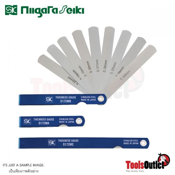 Thickness gauge (110682) ฟิลเลอร์เกจ 100mm 10 ใบชุด SK รุ่น S172