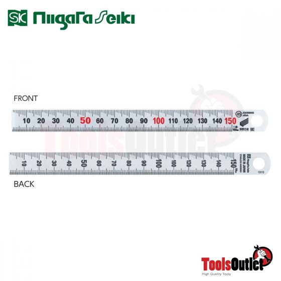 Metal Rules ไม้บรรทัดมิลล้วนสแตนเลส SK Niigata Seiki รุ่น ST-150