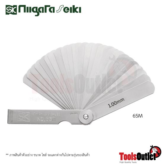 THICKNESS GAUGE (111037) ฟิลเลอร์เกจ150 มิล 25 ใบชุด SK Niigata Seiki รุ่น 150MZ (0.03-1.00 มิล)